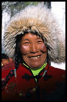 Tibetan pilgrim, as friendly as ever. Lhasa, Tibet, China
