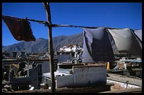 The Potala, prayer flags, new buildings, old buildings, a bit of everything. Lhasa, Tibet, China