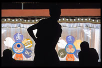 Young Tibetan monks in a debating session. Lhasa, Tibet, China