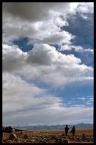 The clouds are rolling in at the Nam Tso Kora. Nam Tso, Tibet, China