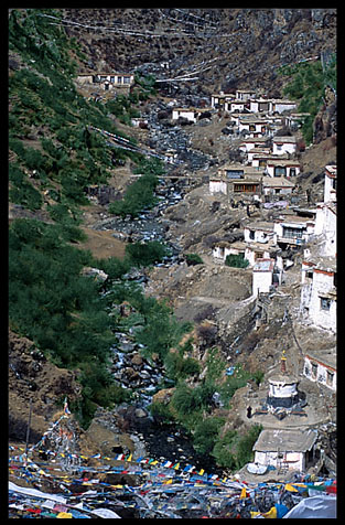 The medicinal hot springs at Tidrum nunnery in a narrow gorge.